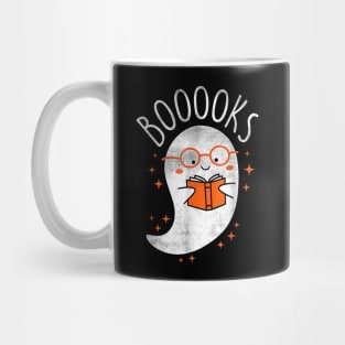 Funny Halloween Cute Ghost Book Reading School Teacher Mug